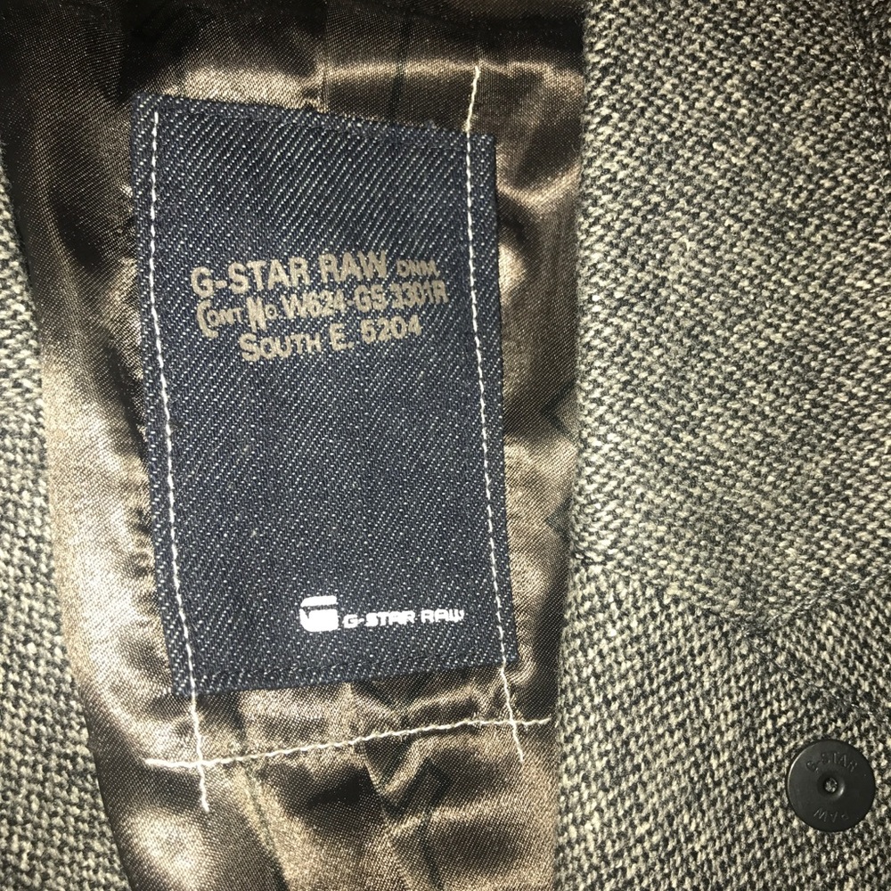 G-Star Raw Tweed Blazer Jacket Gray Marl Lined S - Picture 6 of 6